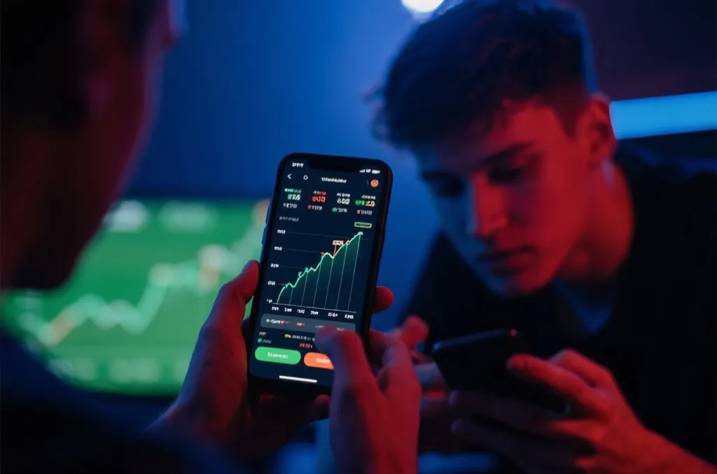 玩家在手机上查看比赛数据与赔率